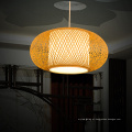 Iluminação de lustre de bambu moderno para sala de tatame
